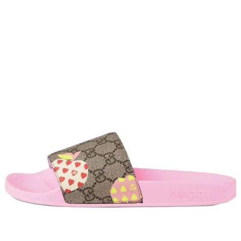 les pommes gucci slides|(WMNS) Gucci Slide Les Pommes Slide Sandal 'Light pink' .